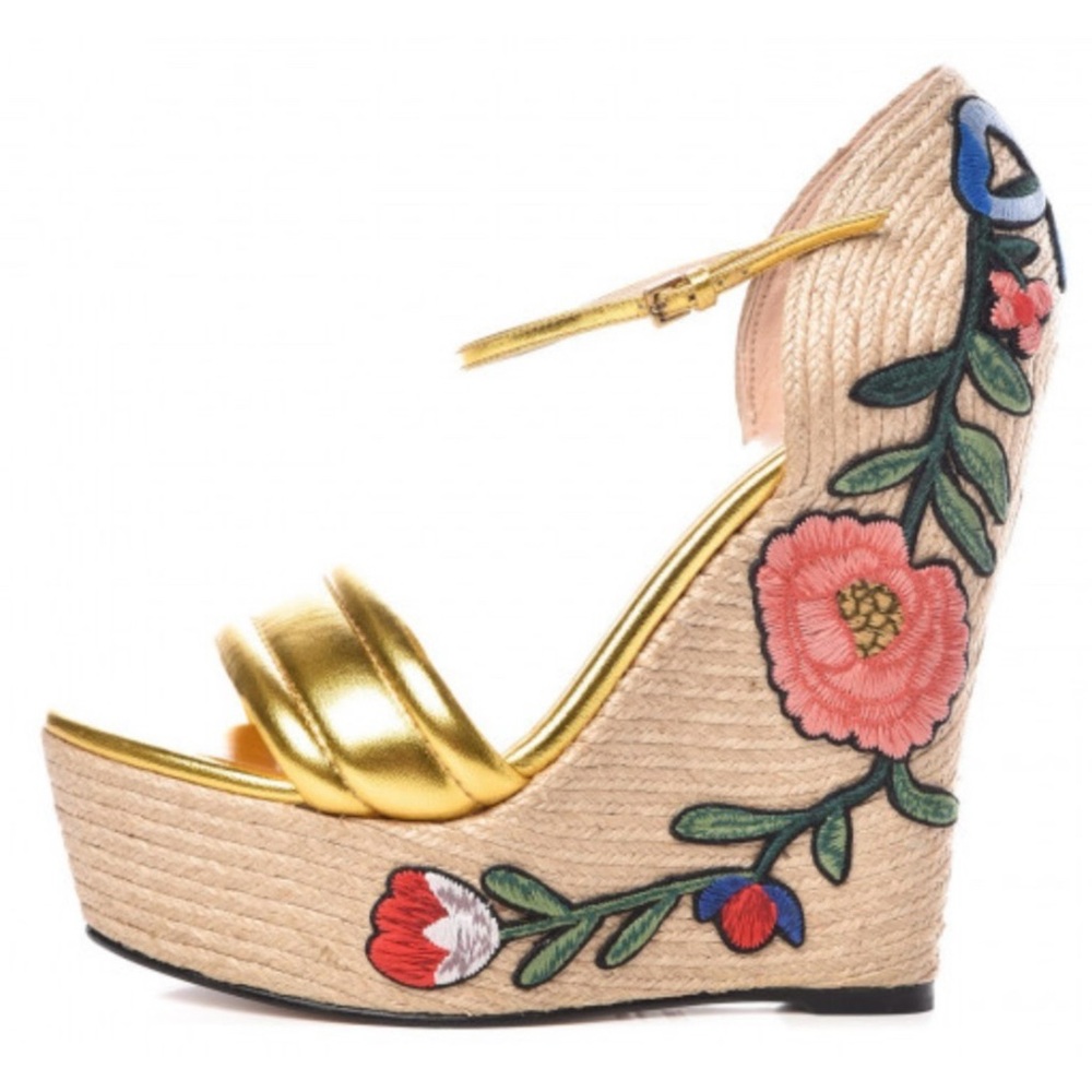 Gucci OPHELIA flower & bow espadrilles